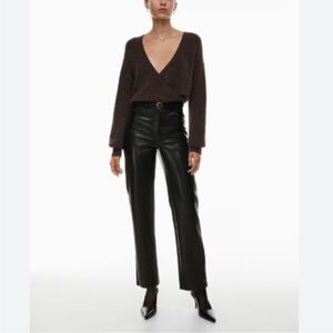 Wilfred Faux Leather Melina Black Pants